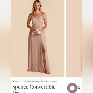 Burst Grey Taupe Spence convertible bridesmaid dress medium